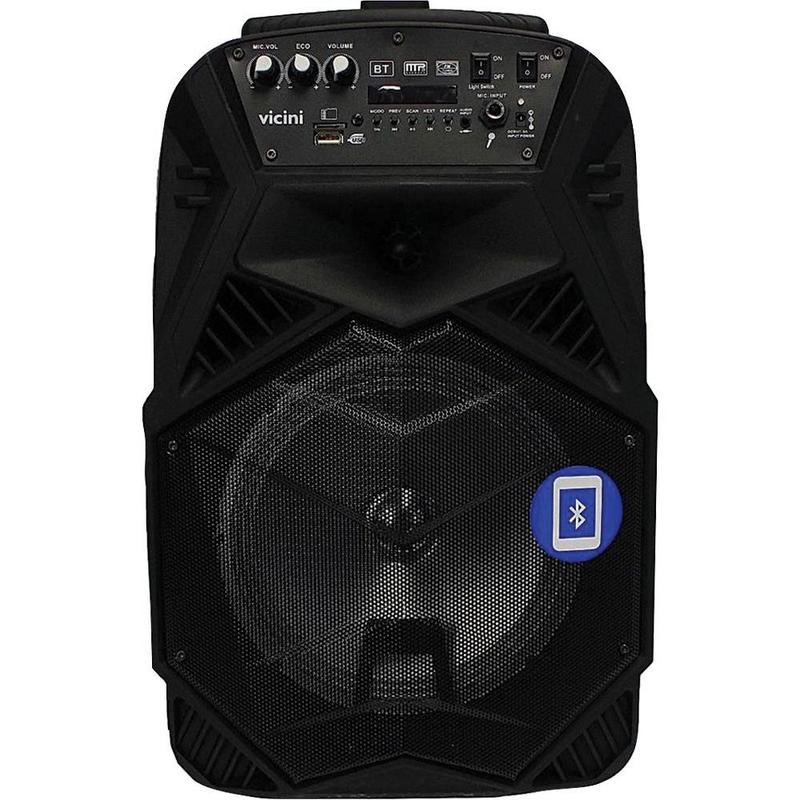 Caixa Acústica Bluetooth 100WRMS Vicini VC7101 com Entradas USB e
